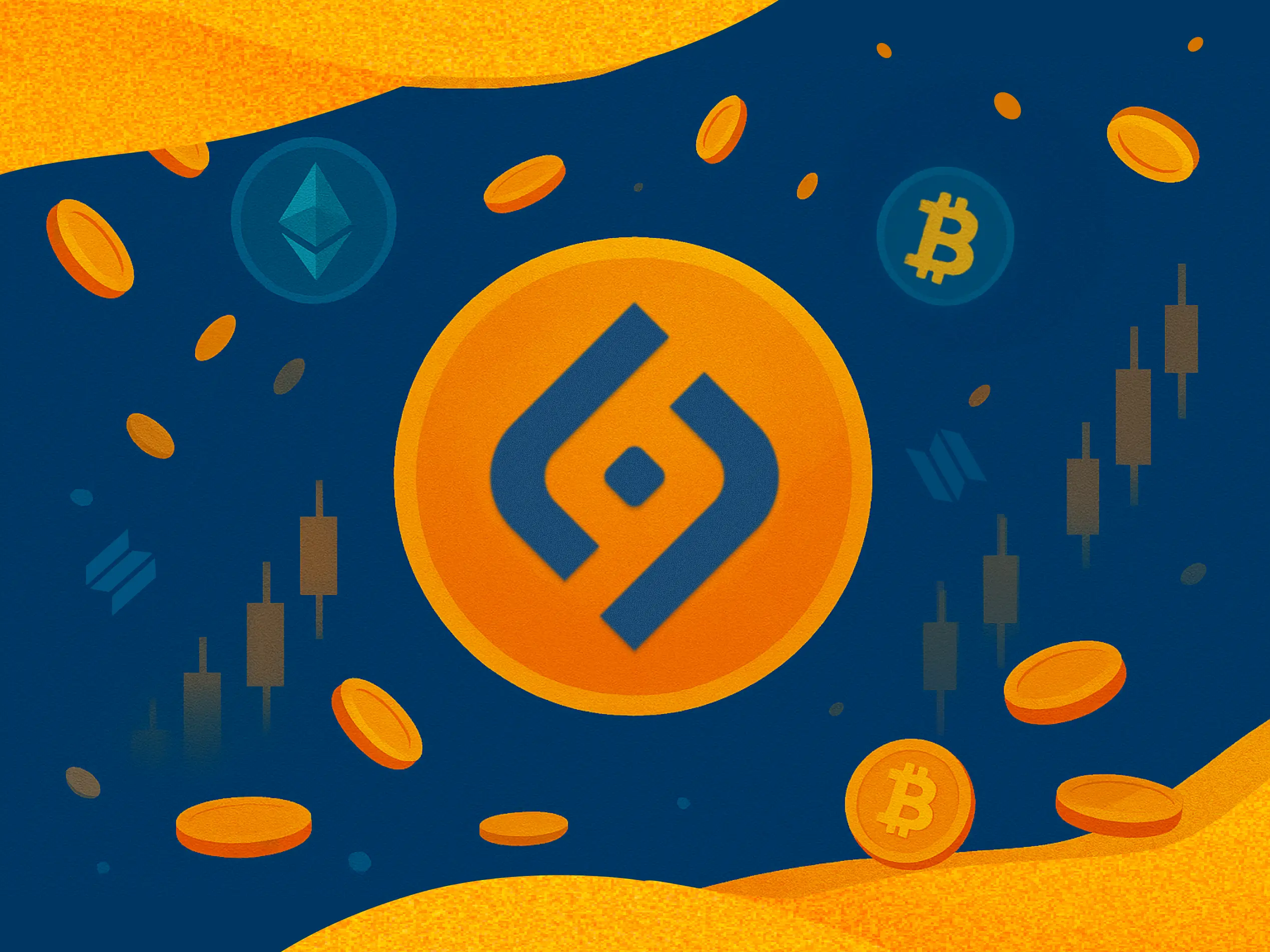 Cryptocurrency symbols and trading elements - Crypto Marketing and PR Services in 2025 That Drive Real Growth